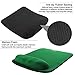 Nex Mouse Mat with Keyboard Wrist Rest Pad Kit Comfortably Made of Memory Foam (Dark Green)