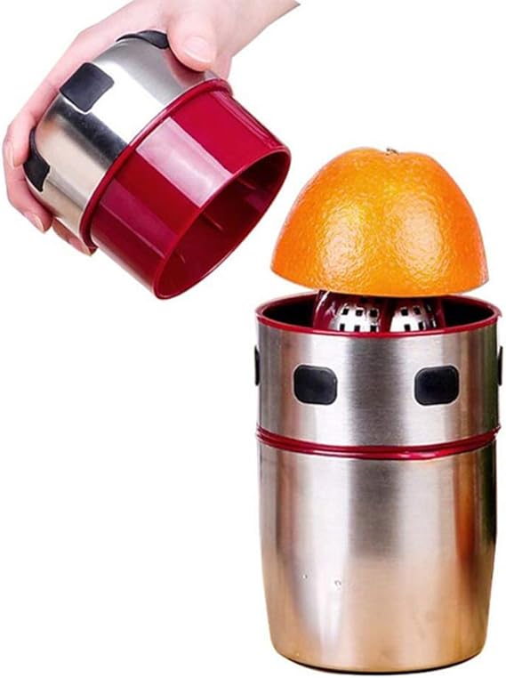 Manual Orange Juicer, Portable Stainless Steel Hand Grapefruit Squeezer