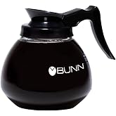 BUNN 42400.0103 12 Cup Commercial Glass Decanter with Black Handle (3 Pack)