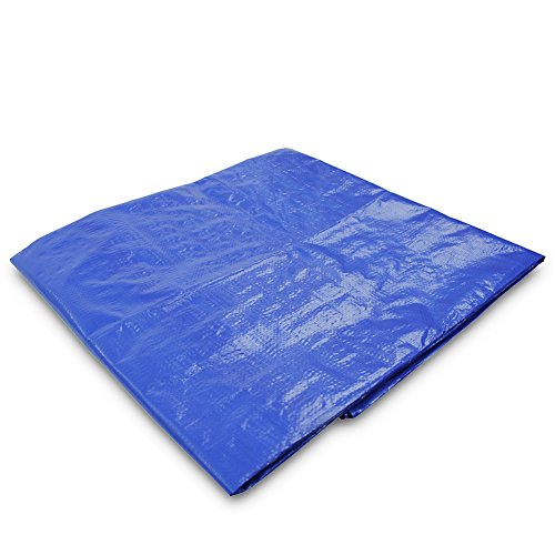 6 x 8 Tarp, Hanjet 5-Mil Lightweight Waterproof Outdoor Blue Tarps - Thumbnail 2