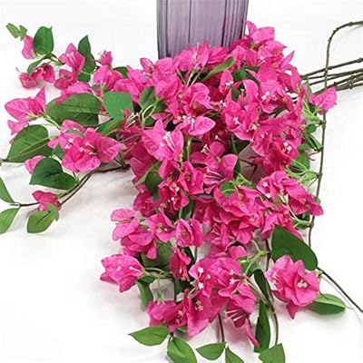 Buy 10pcs Silk Bougainvillea Glabra Climbing Bougainvillea Flower Artificial Bougainvillea Tree Branches 31 5 Six Colors For Wedding Centerpieces Deep Pink Online In Indonesia B07r195r33