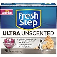 Fresh Step Ultra Unscented Litter, Clumping Cat Litter, 20 Pounds