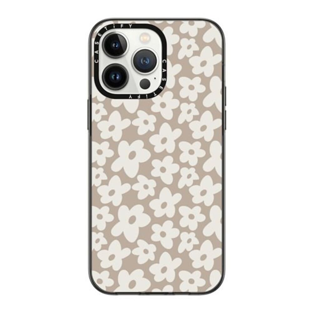 CASETiFY Compact iPhone 14 Pro Max Case [2X Military Grade Drop Tested / 4ft Drop Protection] - Natural Flower - Clear Black — image 1