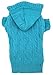 Lanyarco Sky Blue Dog Classic Cable Pet Sweater Hoodie for Dogs, XXX-Large (XXXL) Size