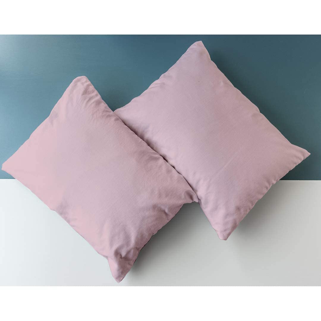 Kotton Culture Set Of 2 Pillowcases Egyptian Cotton, 600 Thread Count Envelope Closure Pillow covers Standard Size 50 X 75 cm, Soft and Breathable - Blush