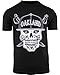 Mens Graphic Shirt Day of The Dead Sugar Skull Oakland California x Vegas Tshirt (Black, XL)
