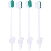 wellgler Disposable Suction Swab Toothbrush 20pcs | Individually Wrapped Suction Toothbrushes Oral Care Swabs for Adults &amp; Elderly