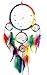 OMA Dream Catcher - Hand Made Traditional Multi Color Chakra Rainbow Dream Catcher with Tie Dye Feathers & Beads Dreamcatcher - 7