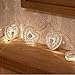Sunniemart 10 Led Battery Operated String Lights Heart Fairy Lights Outdoor Party Lights for Patio Garden Lawn (Warm White)