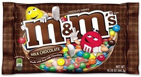 MANDM 24908 M &amp; M`s Chocolate Candies, 19.2oz Pack