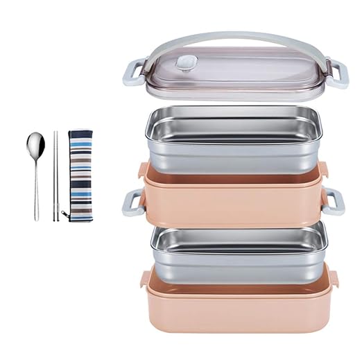 LSXIAO-Fiambreras Bento Aislamiento Contenedor De Acero Inoxidable ...