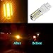 KATUR 4pcs 3157 3047 3057 3155 5630 33-SMD Amber 900 Lumens Super Bright LED Turn Tail Brake Stop Signal Light Lamp Bulb 12V 3.6W