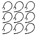 D & K Exclusives Universal Small Clamp Bluetooth Ear Hook Loop Clip Replacement - Set of 9 Piece Black