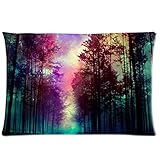 Universe Space Nebula Galaxy Pattern Custom Zippered Bed Pillow Cases 20x30 (Twin sides)