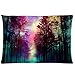 Universe Space Nebula Galaxy Pattern Custom Zippered Bed Pillow Cases 20x30 (Twin sides)