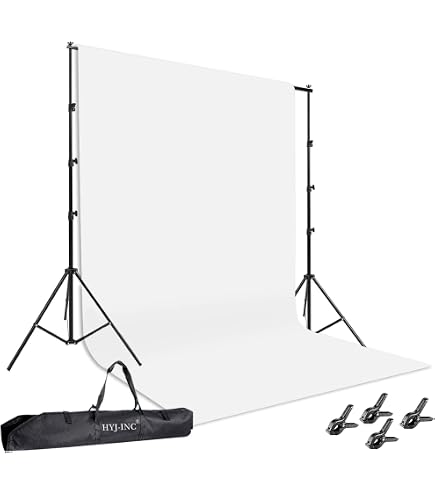 SLOW DOLPHIN Hintergrundständer 3x2,6 M – Verstellbares Fotostudio-Set Mit Stahlfüßen & Tragetasche