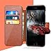 iPhone 8 Plus/iPhone 7 Plus Leather Wallet Case with Metal Magnetic, Slim Fit and Heavy Duty, TAKEN DIRECT Plastic Flip Case/Cover with Rubber Edge, for Women, Men, Boys, Girls, 5.5 Inch Brown