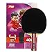 DHS 4-Star 4002 Shake Hand Premium Table Tennis Racket Ping Pong Paddle Blade Inverted Rubber with Carry Case