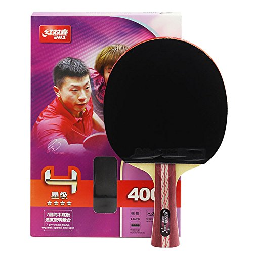 DHS 4-Star 4002 Shake Hand Premium Table Tennis Racket Ping Pong Paddle Blade Inverted Rubber - Thumbnail 2