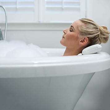 Mouwa Badkussen Voor Bad Wit Badkussen Badlift Voor Hoofd En Nekondersteuning Comfortabele 7 Anti Slip Zuignappen Ontspanningscadeaus Voor Dames En Heren Amazon Nl