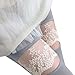 LOCOMO Women Floral Lace Crochet Sheer Thigh Legging Footless FFT004 (S to M)
