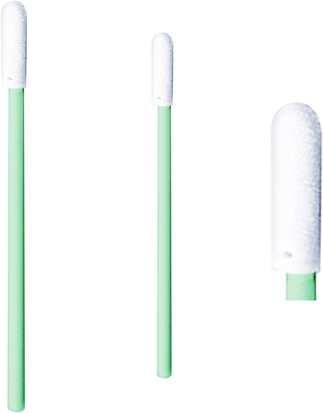 100pcs 2.75" Small Semi-Flexible Tip Cleanroom Foam Swabs for Printer, Optical Lens, Electronics, Detailling CK-FS757 (100)