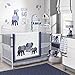 Lambs & Ivy Indigo Fitted Crib Sheet, Blue/White