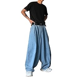 Nutriangee Men's Loose Fit Baggy Jeans Casual