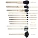 ENZO KEN Sparkly Gold Glitter Makeup Brush Set, Bedazzled Bling Cute Crystal Brushes Sets with Roll Up Bag - Face Nose Contour, Eyebrows Eyelashes Eye Shadow, Bronzer Highlighter Foundation Brush