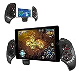 iPega Newest Extendable gamepad Game Controller Portable Bluetooth Wireless Gamepad Joystick Control for Android Samsung Galaxy Note 3 S5 HTC Sony Xperia LG and iOS iPhone 6 5S 5C 5 iPad 5 4 iPod, Supports Up to 10" Smartphone or Tablet PC