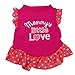 Dog Clothes Wakeu Pet Puppy Apparel Mommy's Little Love Dress Vest Clothes for Small Dog Girl (Hot Pink, S)