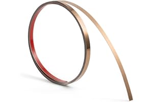 bnell Flexible Molding & Wall Trim,Peel and Stick Trim Molding, Stainless Steel Metalized Mirror Like Design,Self Adhesive Molding Trim,(10Ft x 0.39inch, Titanium Gold)