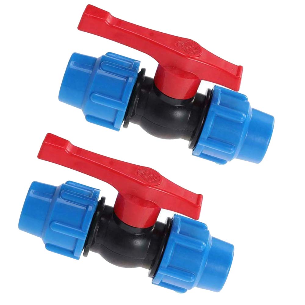 2 Pcs 32mm Tap Valve Connector Used for HDPE Water Pipe Compression Fit Value Tap
