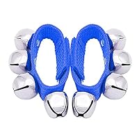 sJIPIIIk552 2Pcs Infant Baby Hand Foot Wrist Bell Rattle Wristband Toddler Educational Toy Dark Blue