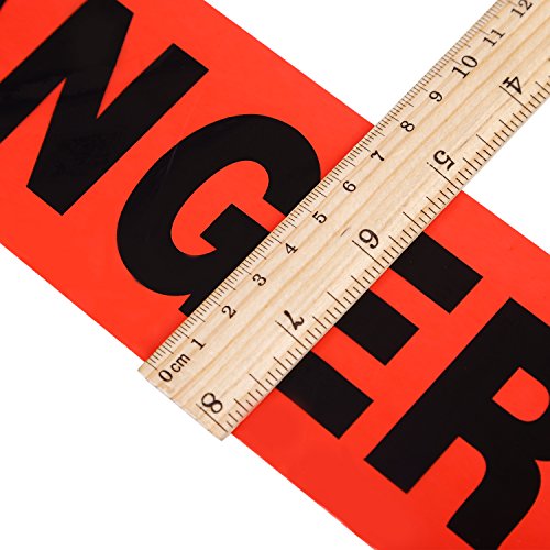 TopSoon Red DANGER Tape Caution Tape Roll 3-Inch by 1000-Feet Non-Adhesive Sharp Red Color Warning Tape