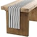 Ling's moment Classical Durable Black and White Striped Table Runner for Wedding Graduation Bachelorette Party Table Decorations - Cotton Canvas Fabric 12