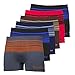 Nylon Stretchable Compression Boxer Brief 6-pcs Set, Assorted Colors (Thin Lines)