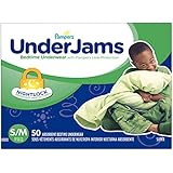 Pampers UnderJams Disposable Bedtime Underwear for Boys Size S/M, 50 Count, SUPER