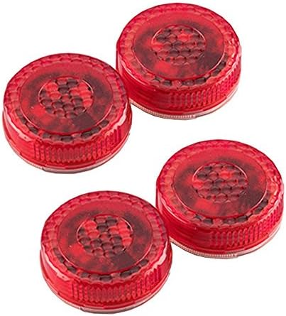 Hconce 4pcs Car Door Safety Reflector Anti-Collision Warning LED Lights, New Proximity Switch System, Instant Switch On/Off, Easy D.I.Y. No Wiring , Red LED Strobe Flicker for Anti rear-end Collision