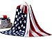 Bluestar Soft Flannel Throw Blanket for Bedroom Living Rooms Sofa, US Flag and British Flag Patterns Warm Blanket (US Flag)