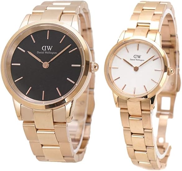 Amazon ダニエルウェリントン Daniel Wellington ペアウォッチ 2本セット 腕時計 Iconic Link 36mm 28mm ブラック ホワイト文字盤 メンズ レディース Dw Dw 並行輸入品 メンズ腕時計 腕時計 通販