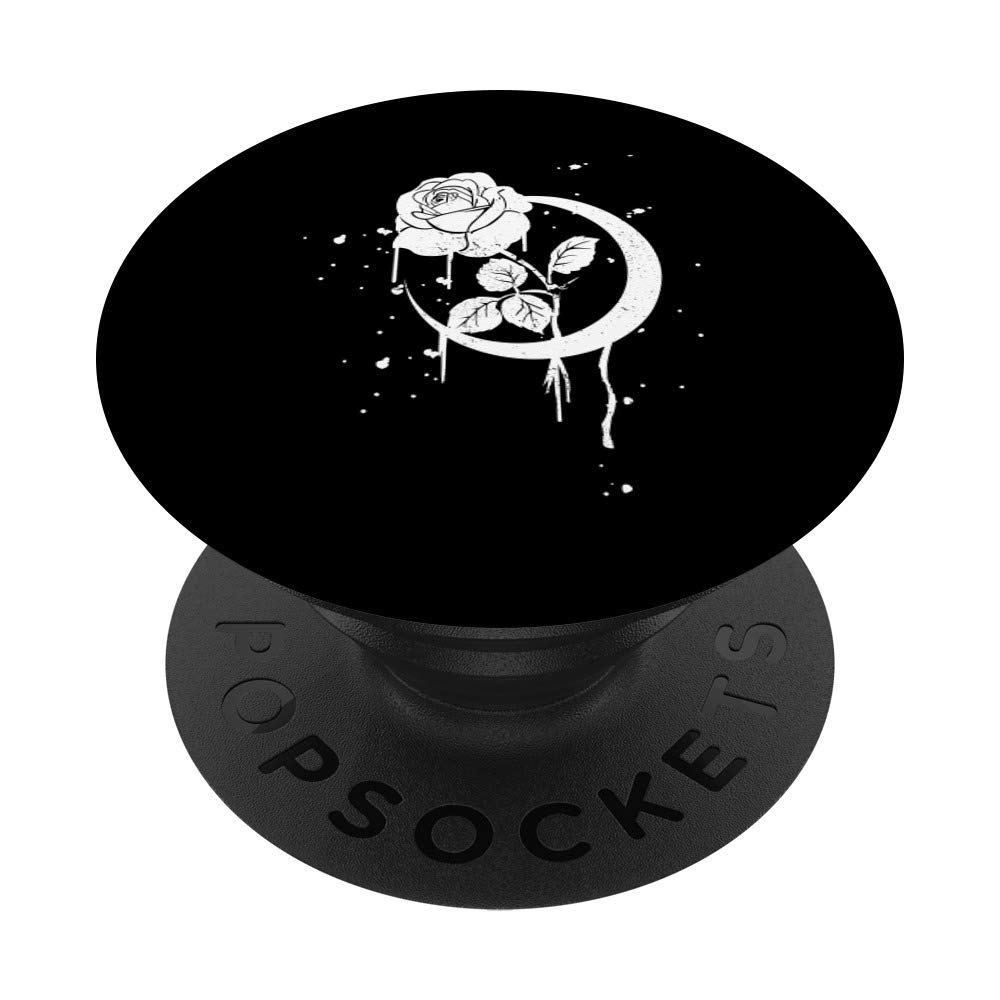 Occult Moon Rose Gothic PopSockets Swappable PopGrip