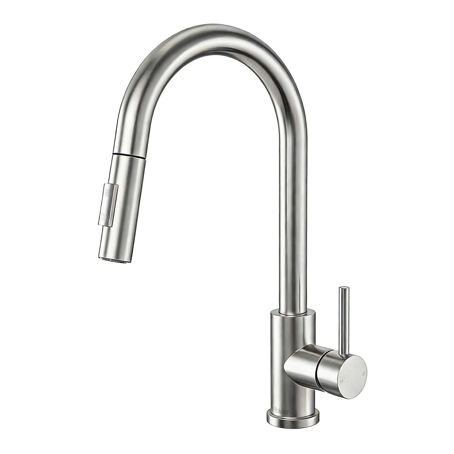 Tohlar Kitchen Sink Mixer Tap with Pull Out Sprayer, Modern Stainless Steel Single Handle Pull Down Sprayer Tap (Brushed Nickel) — image 1