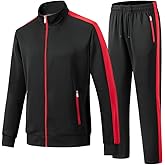 Feiairuike Men's Tracksuits 2 Piece Outfits Sweatsuits for Men Long Sleeve Track suits Athletic Full Zip Active Sports Sets