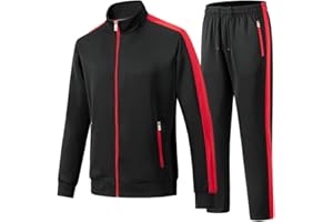 Feiairuike Men's Tracksuits 2 Piece Outfits Sweatsuits for Men Long Sleeve Track suits Athletic Full Zip Active Sports Sets