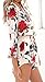 Uncinba Women's Flare Sleeve Floral Faux Wrap Loose Rompers, Medium, picture color