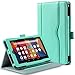 ULAK Amazon Fire Case, Fire 7 Case - Premium PU Leather Folio Stand Case Flip Cover Ultra Lightweight Slim-shell for Amazon Fire Tablet 7