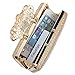Fawziya Evening Clutch Rhinestone Crown Medium Novelty Purses For Women Formal-AB Gold