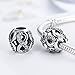 BAMOER 925 Sterling Silver Sparkling CZ Stones Infinity Love Bead Charm for Snake Bracelet