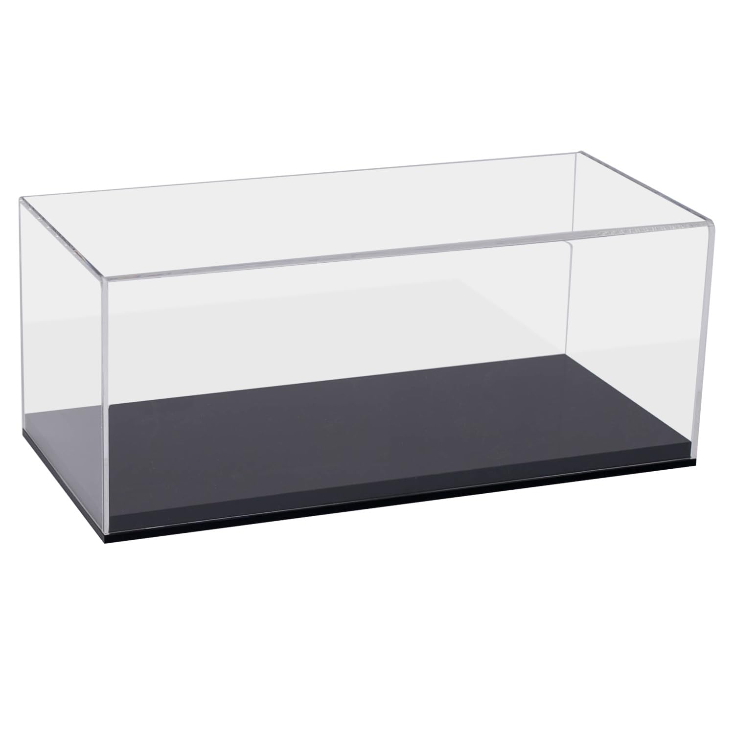 HMF Display Case, Acrylic Display Box for collectibles, figures and model cars | 34 x 14 x 16 cm | transparent